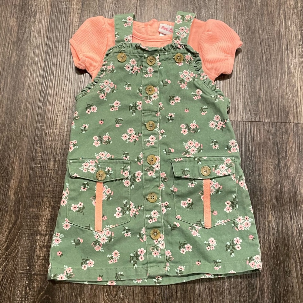 Little Lass Floral Jumper with Shirt 5